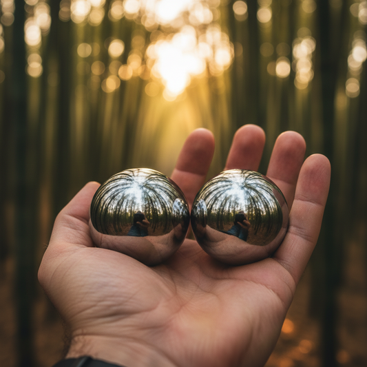 Zephylo Baoding Balls — Traditional Chrome Meditation Balls